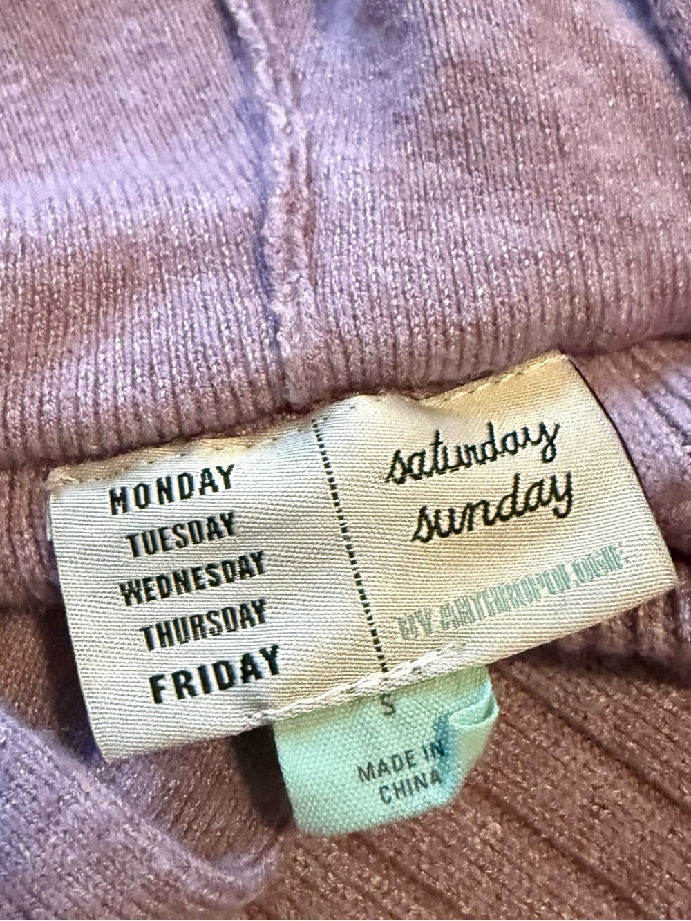 Anthropologie Ribbed Long-Sleeve Sweater Dress light purple hooded size small - Picture 7 of 8